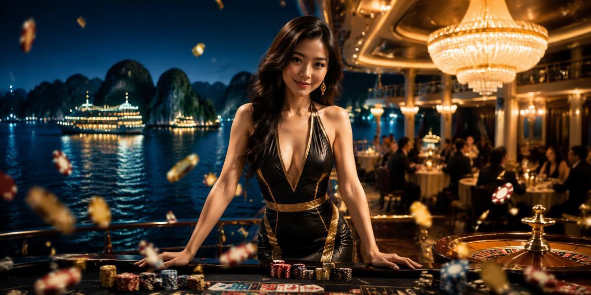 Người dùng Việt Nam xem kèo bóng đá trực tiếp tại khu vực Hạ Long với cảnh biển phía sau