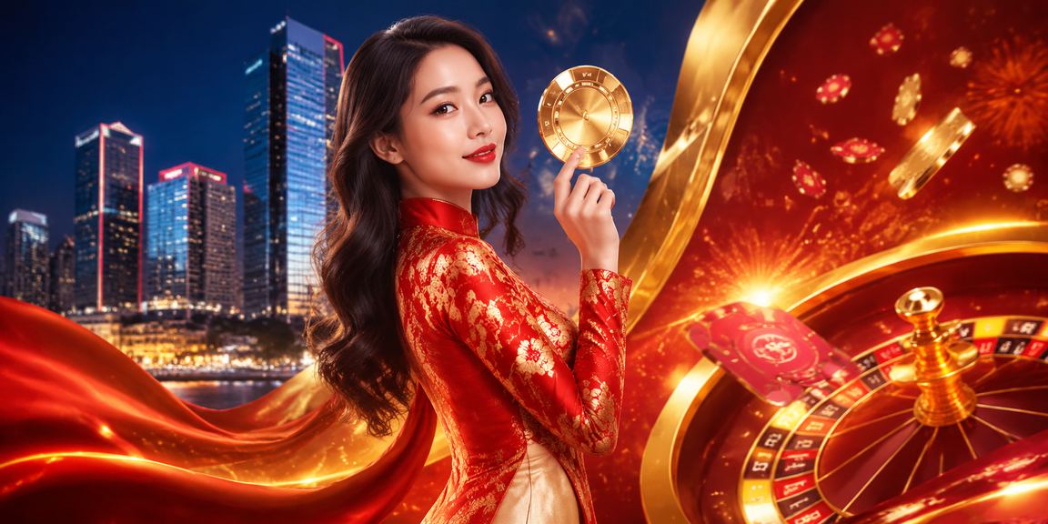 Người chơi tại Hà Nội trong trang phục áo dài tham gia bàn Baccarat tại sòng casino sang trọng